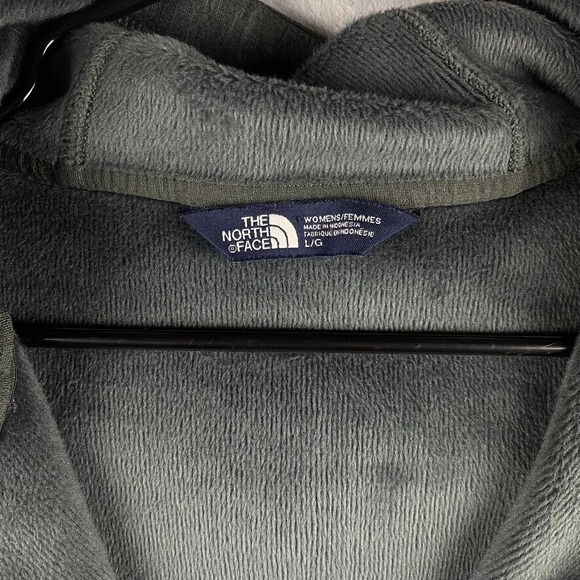 North Face Sweatshirt Women Large Gray Cozy Slacker Full Zip Fleece Lined Hooded - Picture 4 of 11